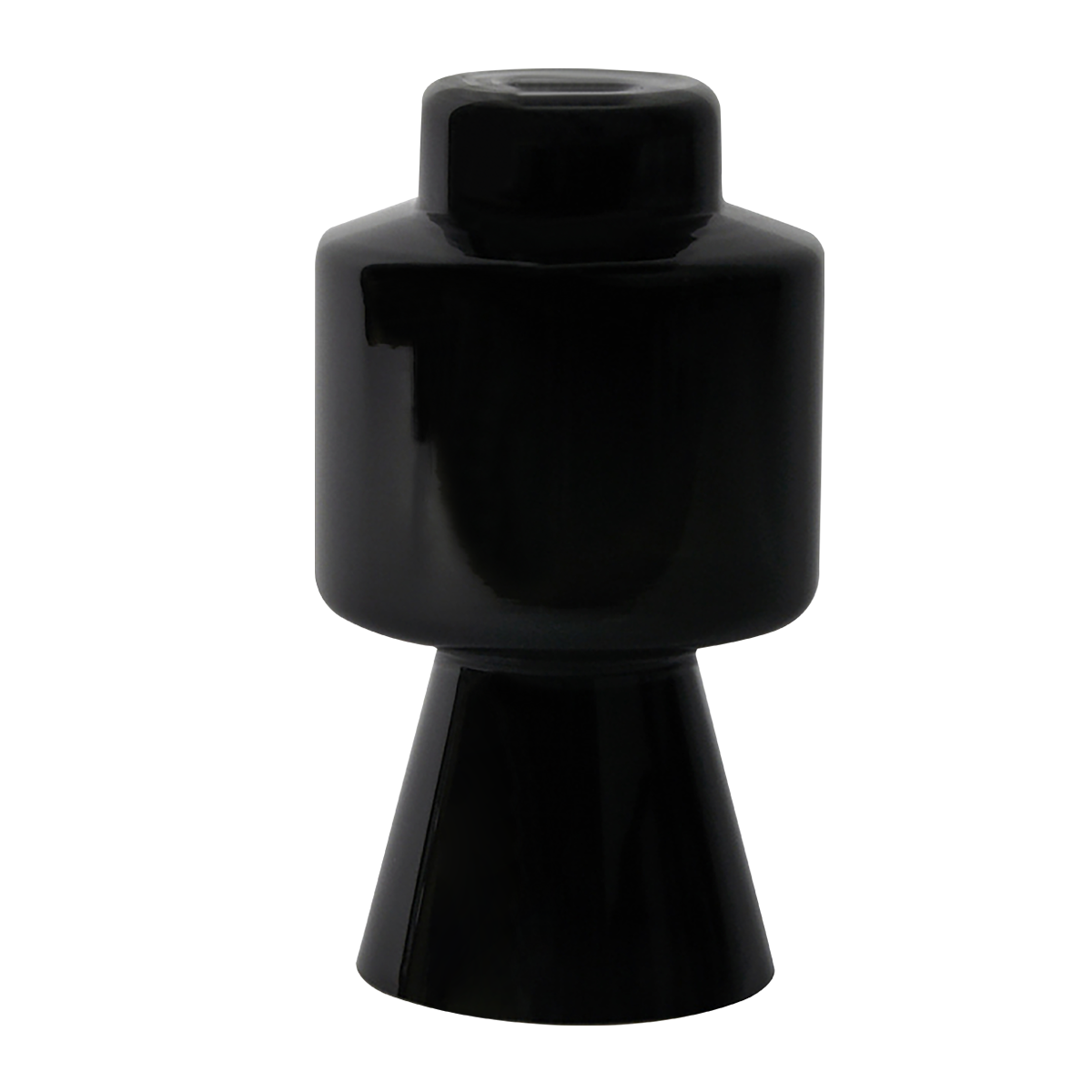 

Oda glass candle holder black 11. 5x11. 5x21. 5 cm