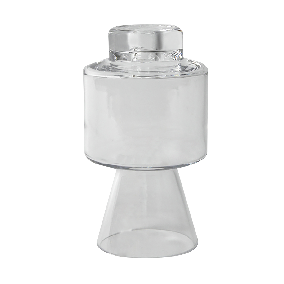 

Oda glass candle holder clear 11. 5x11. 5x21. 5 cm