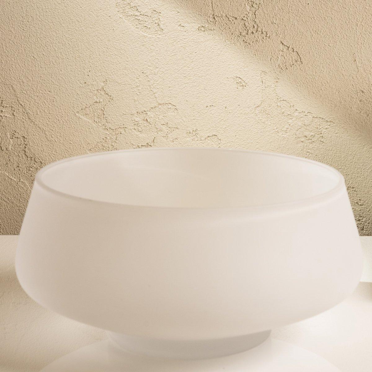 

Shady glass deco bowl white 25x25x11 cm