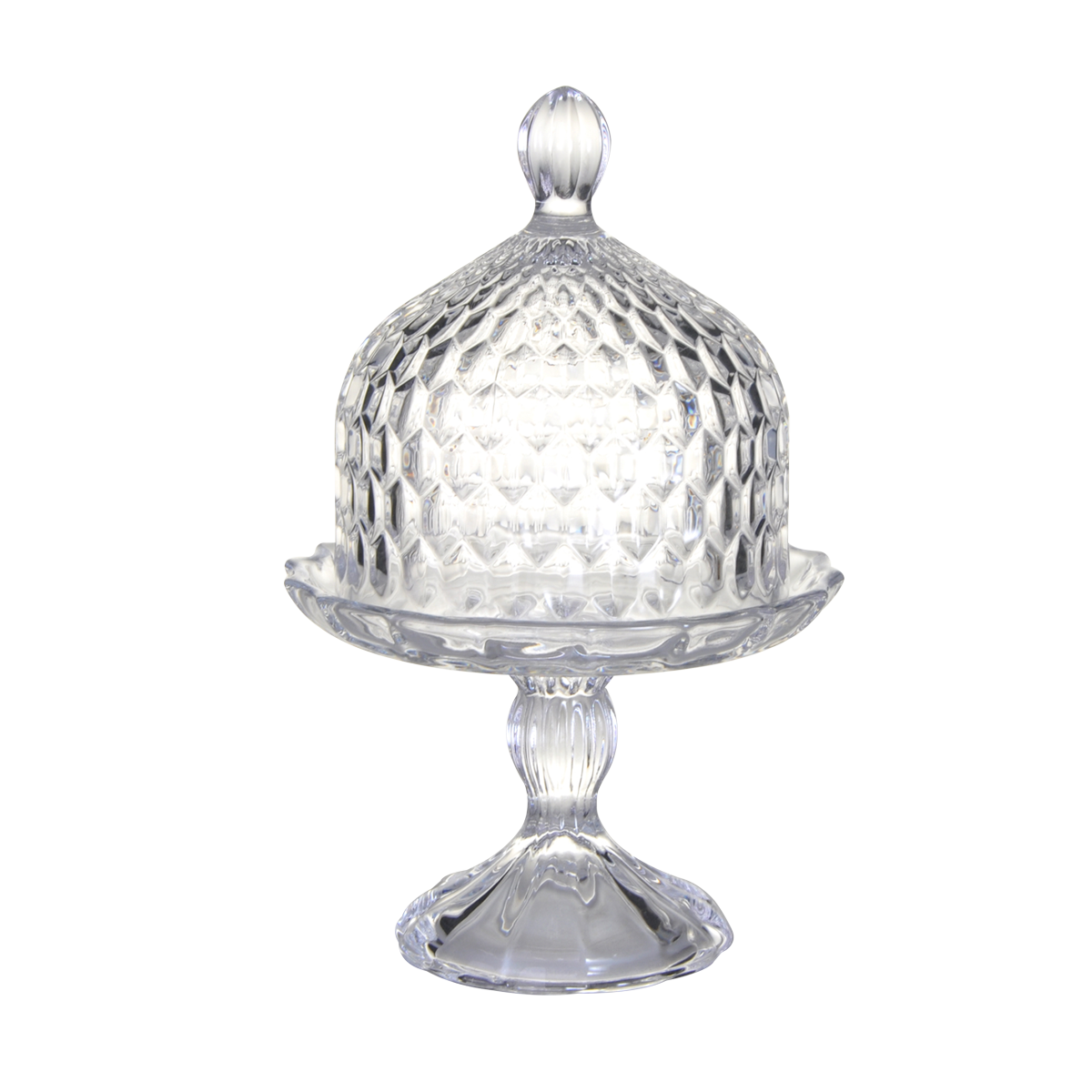 

Bubble footed plate clear 13. 5x13. 5x21 cm