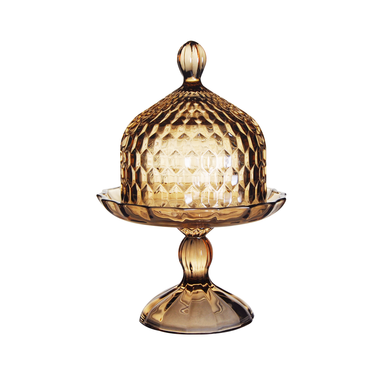 

Bubble footed plate beige 16. 5x16. 5x24 cm