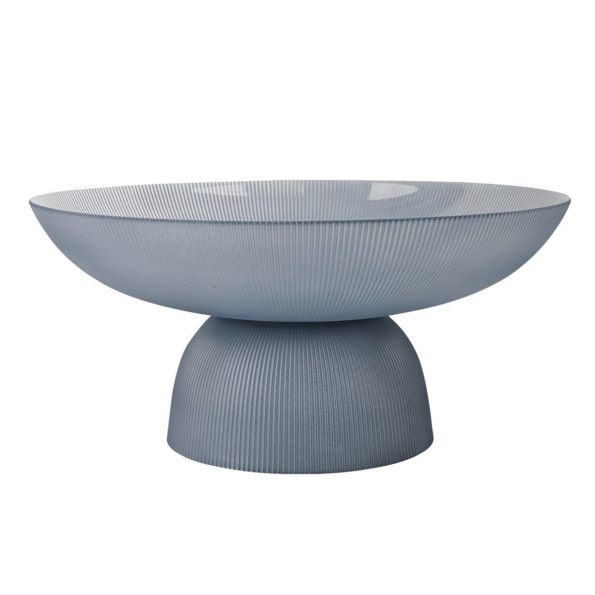 

Cone ribbed serving bowl blue 25. 5x25. 5x13 cm