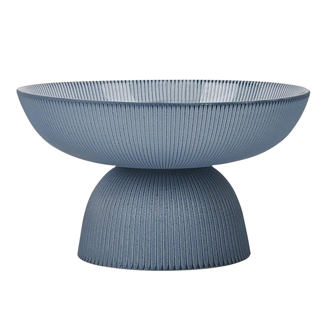 

Cone ribbed serving bowl blue 15. 5x15. 5x9 cm