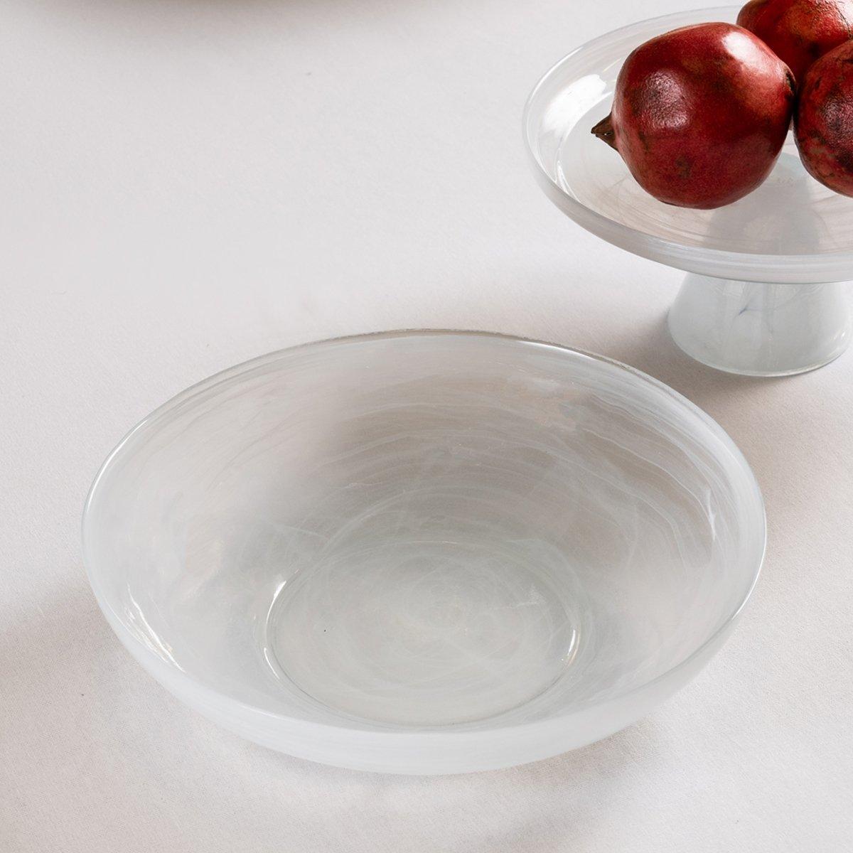 

Alabaster serving bowl white 25x6. 5 cm