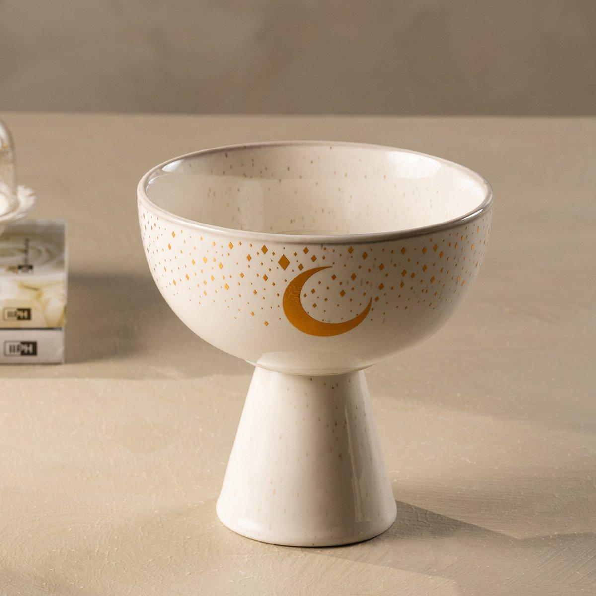 

Barakah footed bowl white 15. 5x15. 5x15. 5 cm