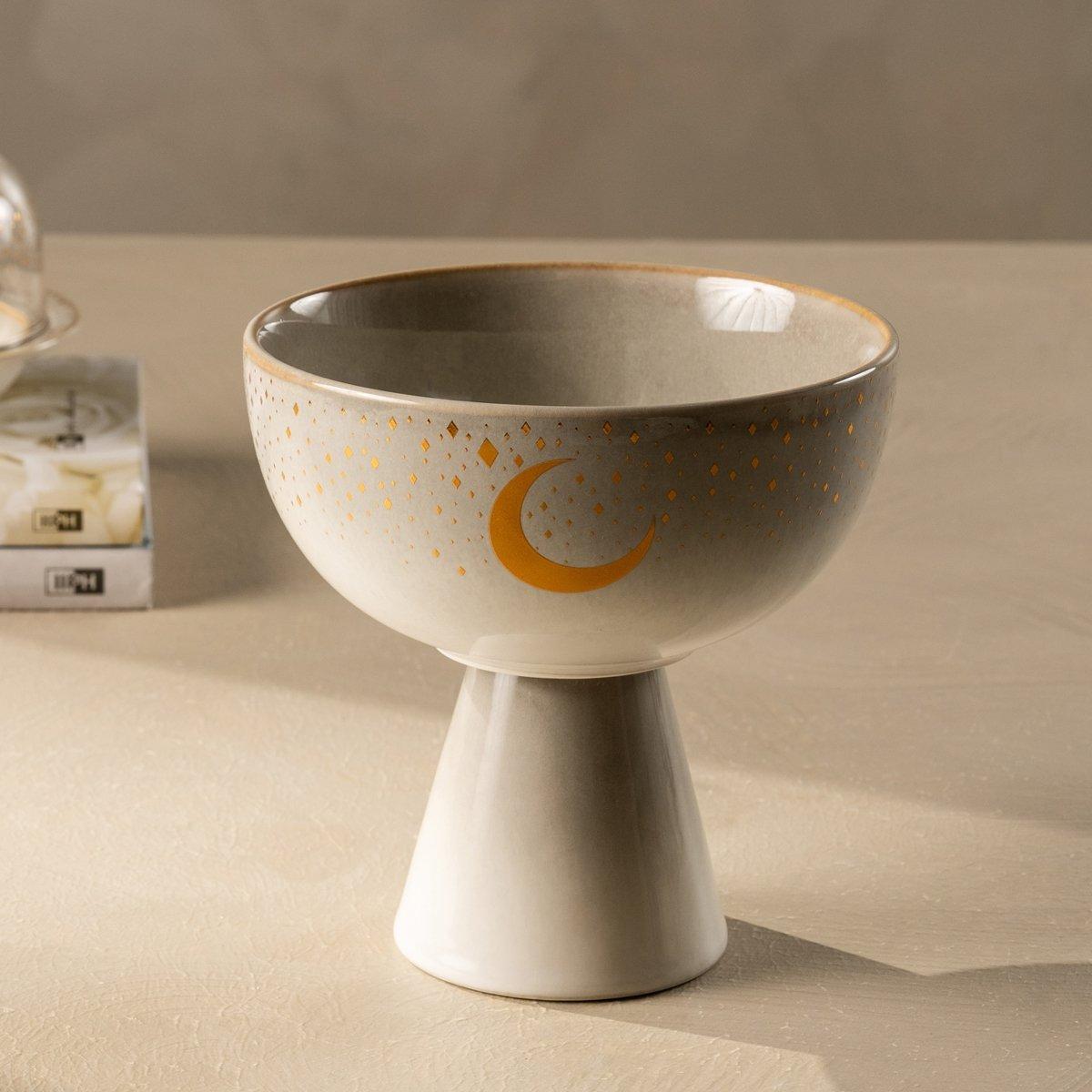 

Barakah footed bowl grey 15. 5x15. 5x15. 5 cm