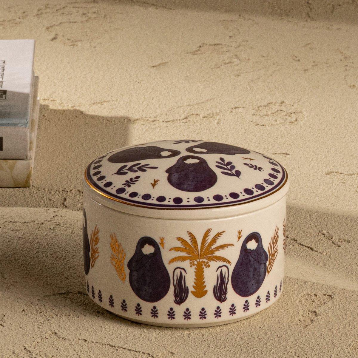 

Alheirat canister blue 10x10x6. 5 cm