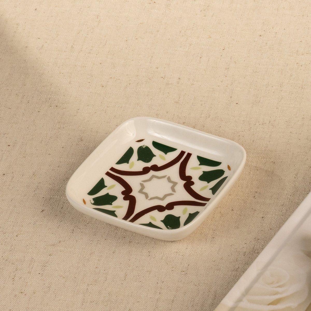 

Italian garden tong plate silver 8. 5x8. 5x1. 8 cm