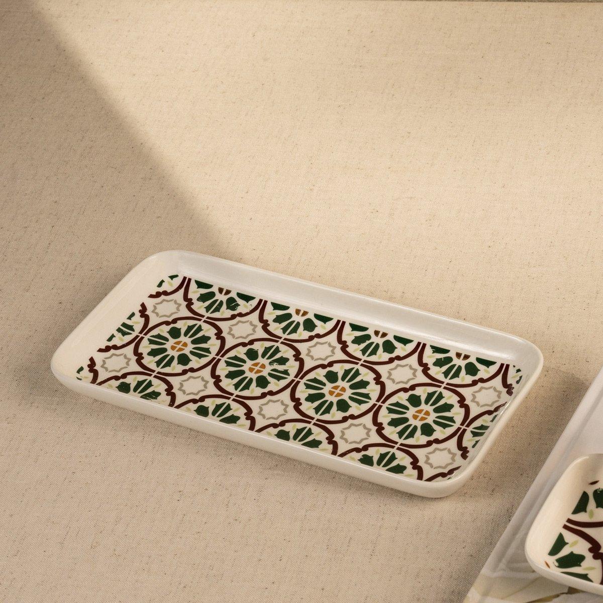 

Italian garden deco tray silver 24. 8x12. 6x2. 3 cm