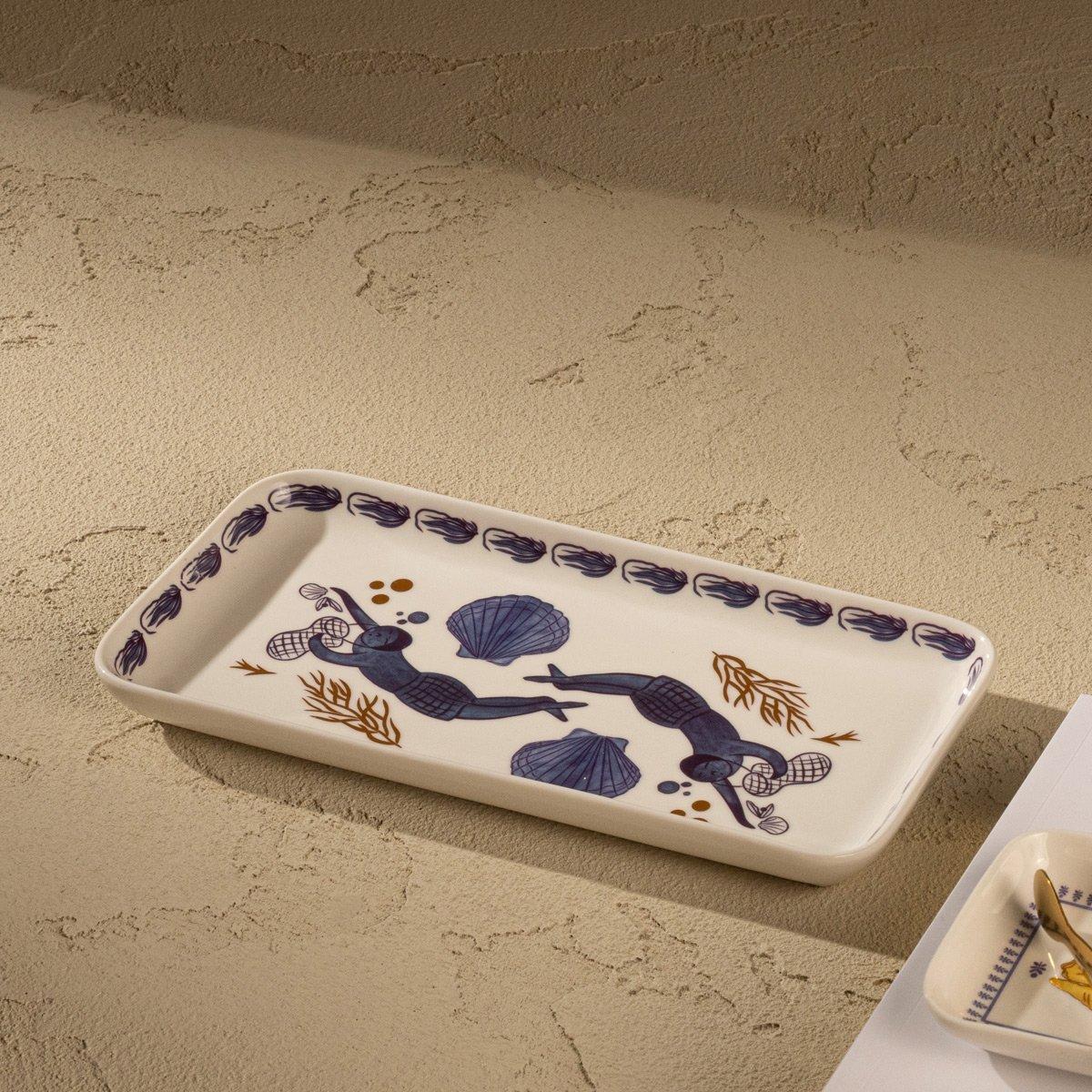 

Alheirat deco tray blue 24. 8x12. 6x2. 3 cm