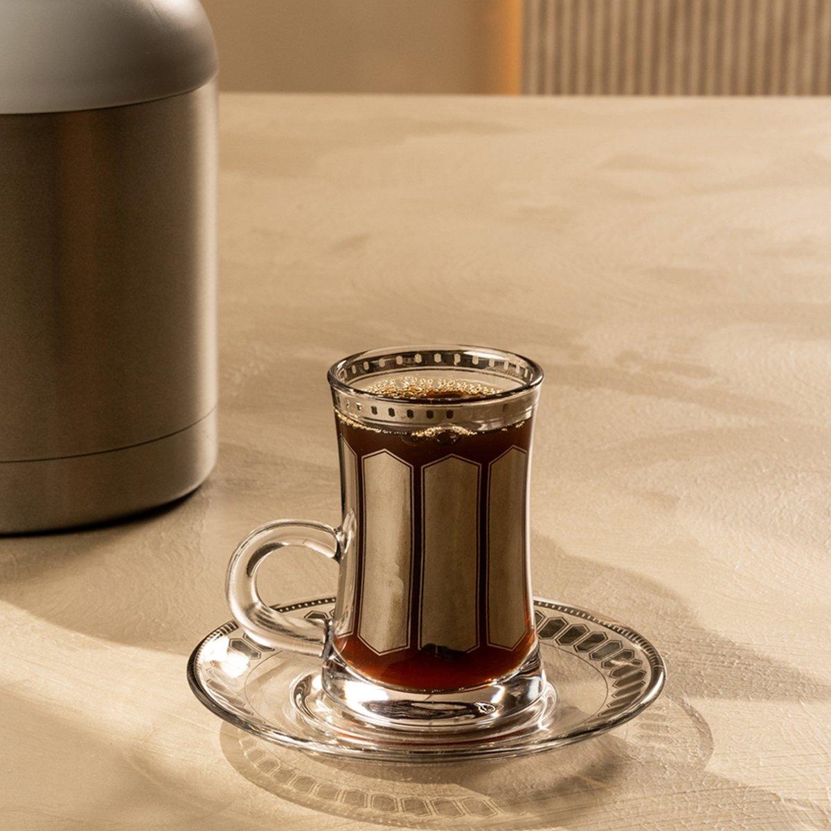 

Galena glass istikanah set 6pcs silver