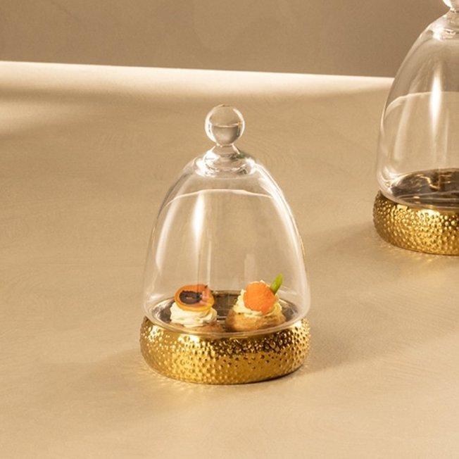 

Cone dome glass gold dia:9 h:14 cm