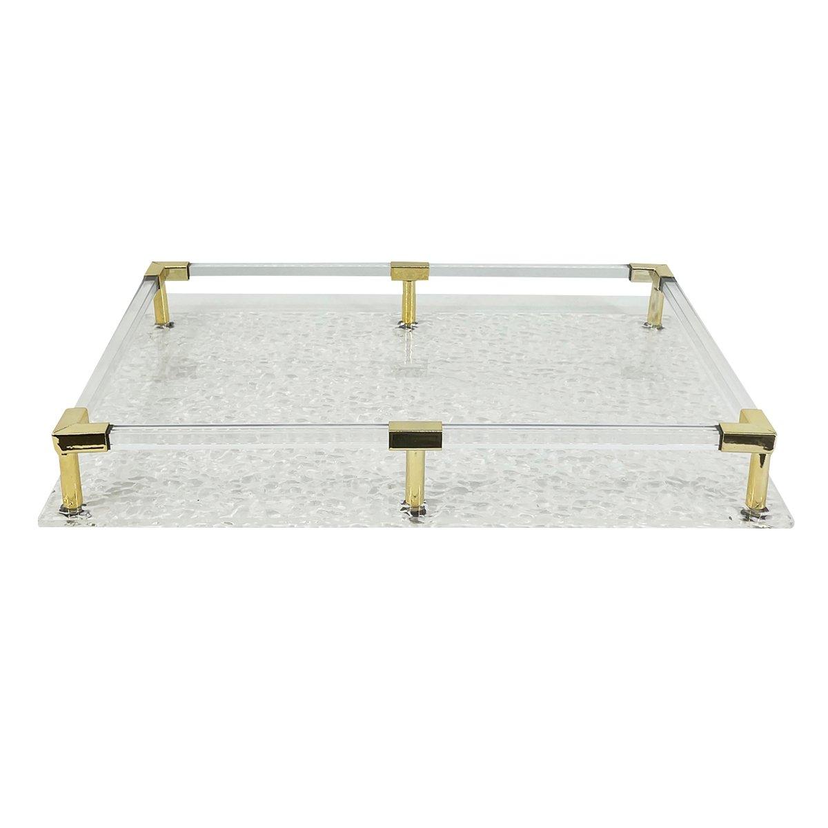 

Suli acrylic tray gold 40x25x5. 5 cm