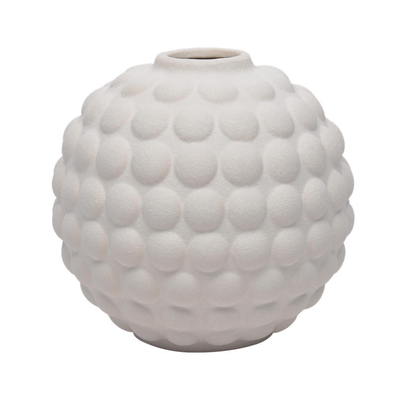 

Roma ceramic vase matte white 15x14. 5 cm