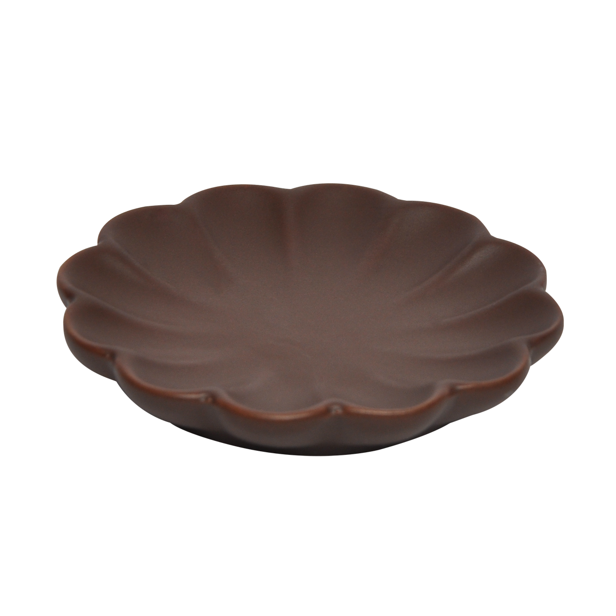 

Honey ceramic plate matte brown 9x1. 5 cm