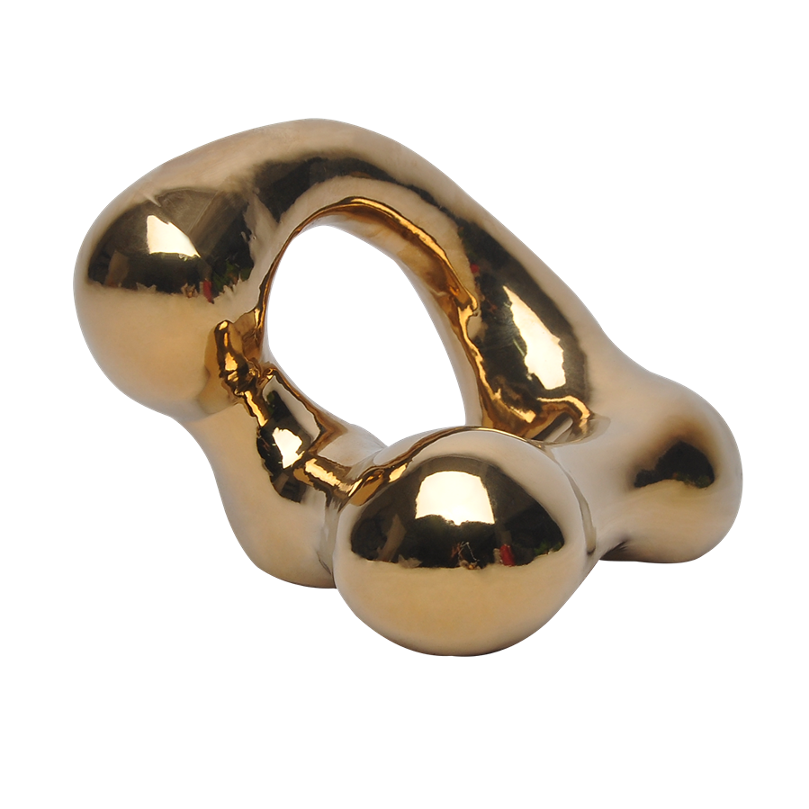 

Bob ceramic decoration gold 15. 2x13. 6x12. 5 cm