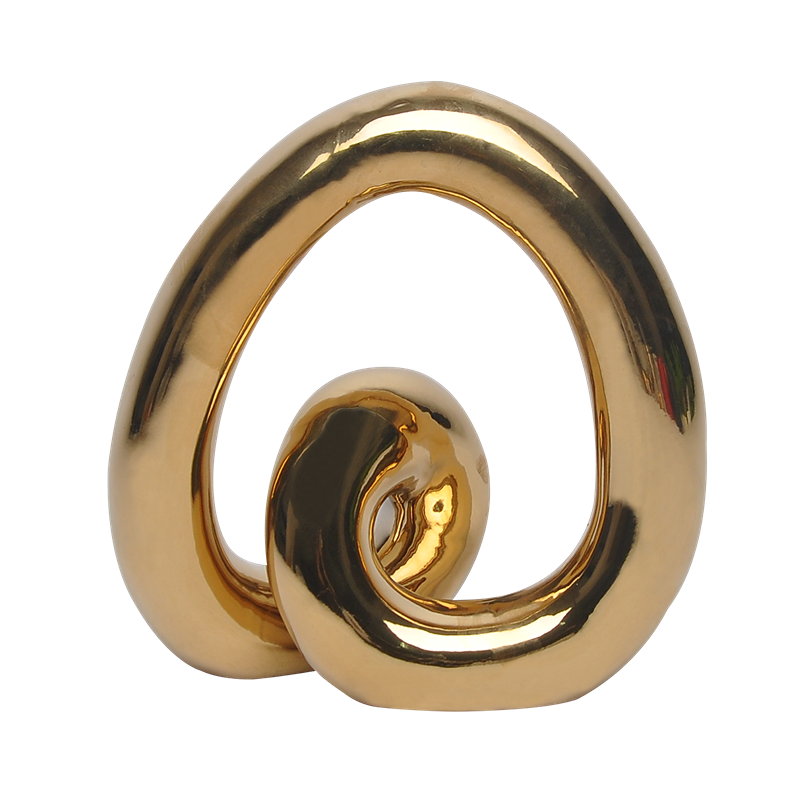 

Twist ceramic decoration gold 19x8. 5x19. 5 cm