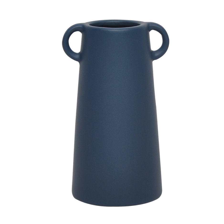 

Elle ceramic vase matte blue 11. 5x10. 2x19. 3 cm