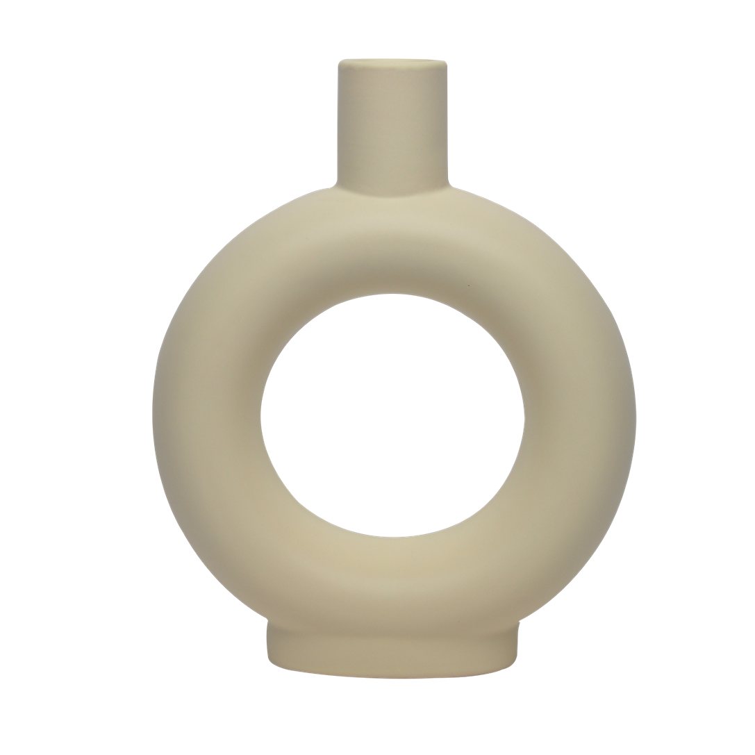 

Viki ceramic vase matte beige 24x8x29. 5 cm