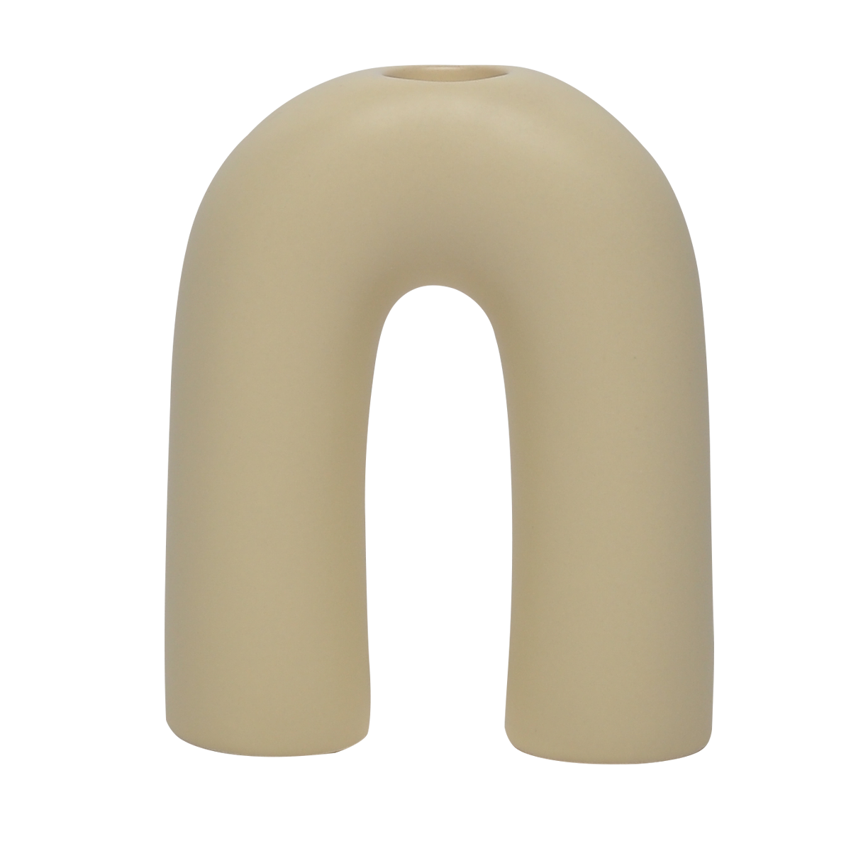 

Roma ceramic candle holder matte beige 10x3. 6x12. 5 cm