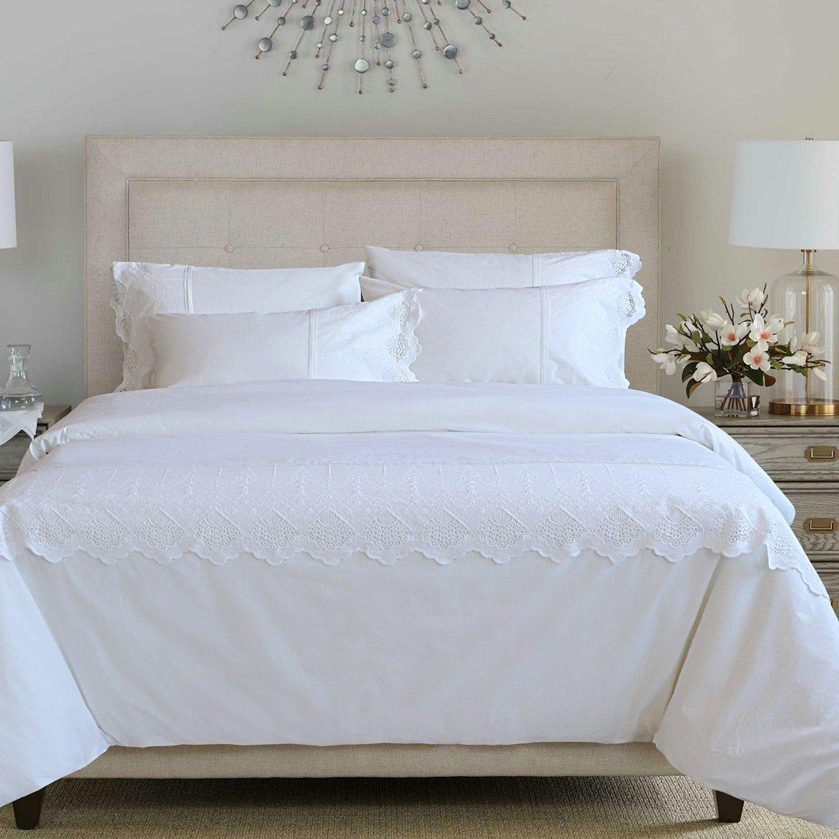 

Femme 5 pcs lace duvet cover set white 220x240 cm