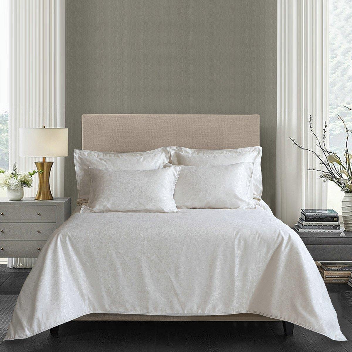 

Delight 5 pcs jacquard duvet cover set cream 240x260 cm