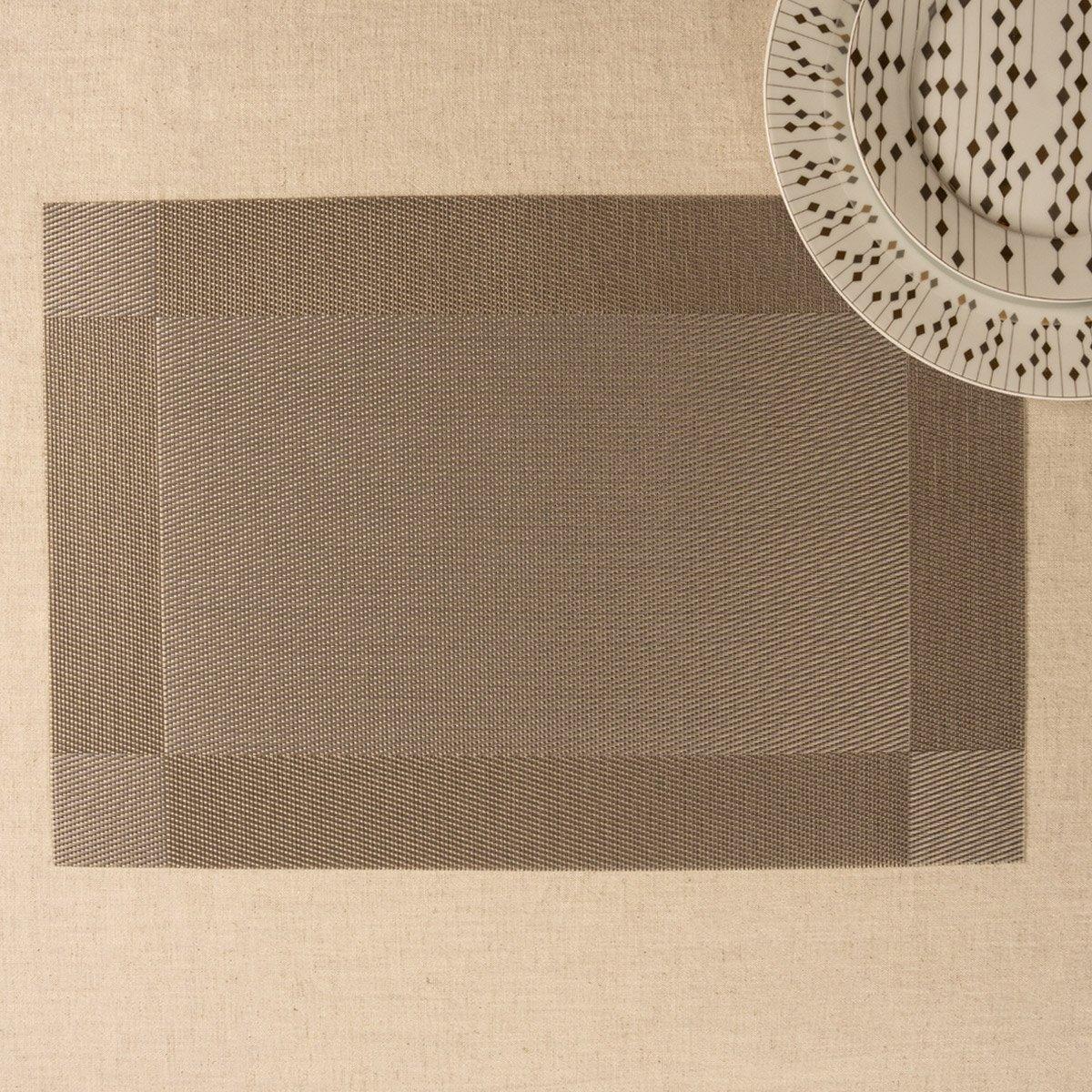 

Border placemat silver set of 6pcs 45x30 cm