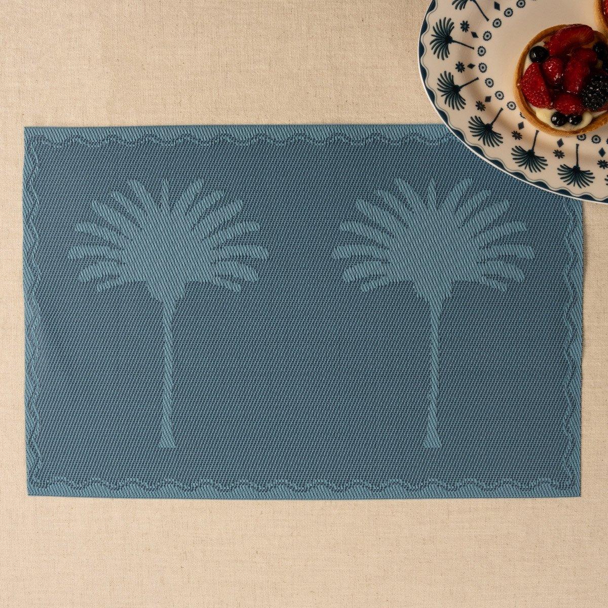 

Palm placemat light set 6pcs blue 45x30x0. 18 cm