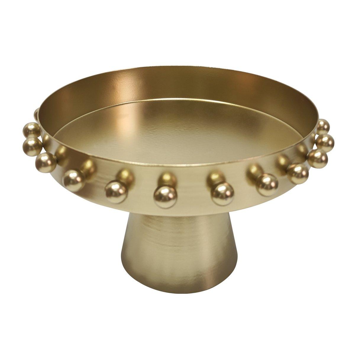 

Bubble metal footed tray gold 20. 5x12. 5 cm