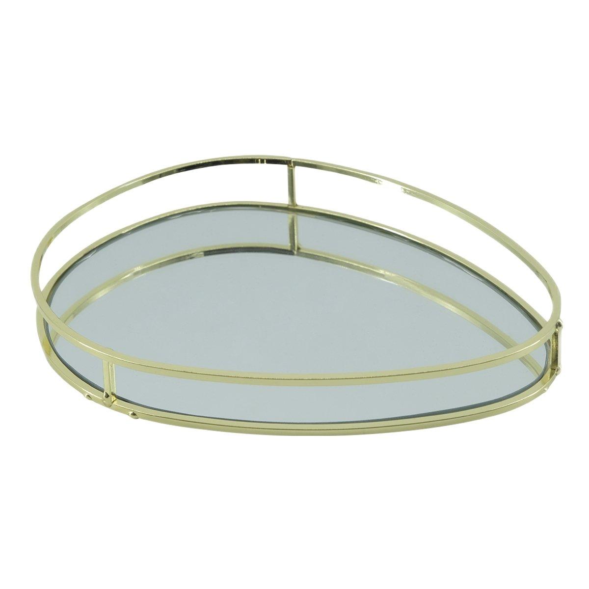 

Tear mirror deco tray gold 24x18x3 cm
