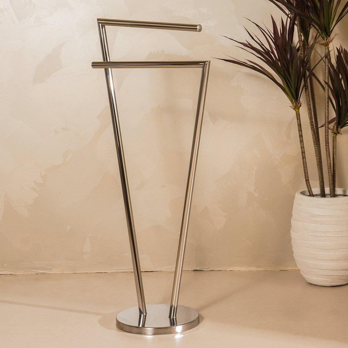 

Angle towel holder silver h90 cm