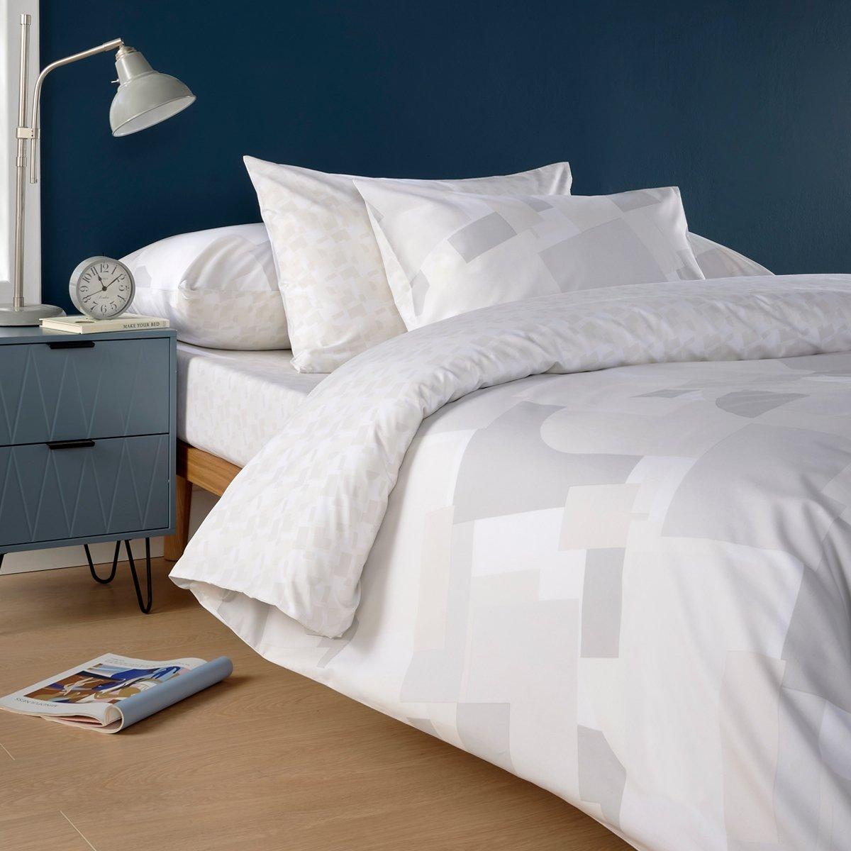 

Blocks 3 pcs printed duvet cover set white 220x240 cm