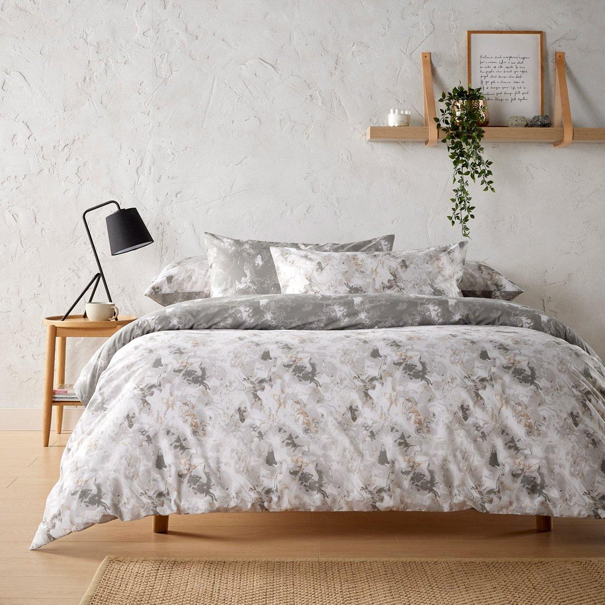 

Lava 3 pcs printed comforter set grey 200x200 cm