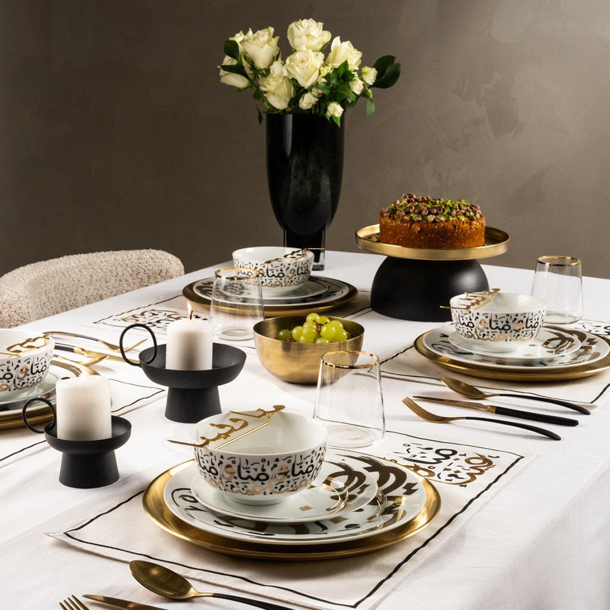 

Menna dinner set 18pcs black