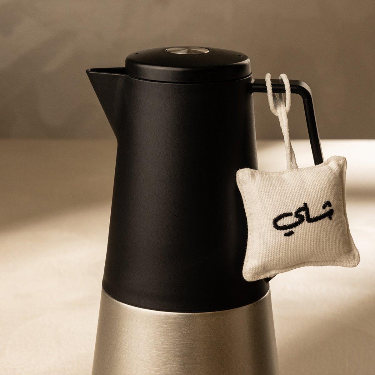 

Tea embroidery drink tag white 6x6 cm