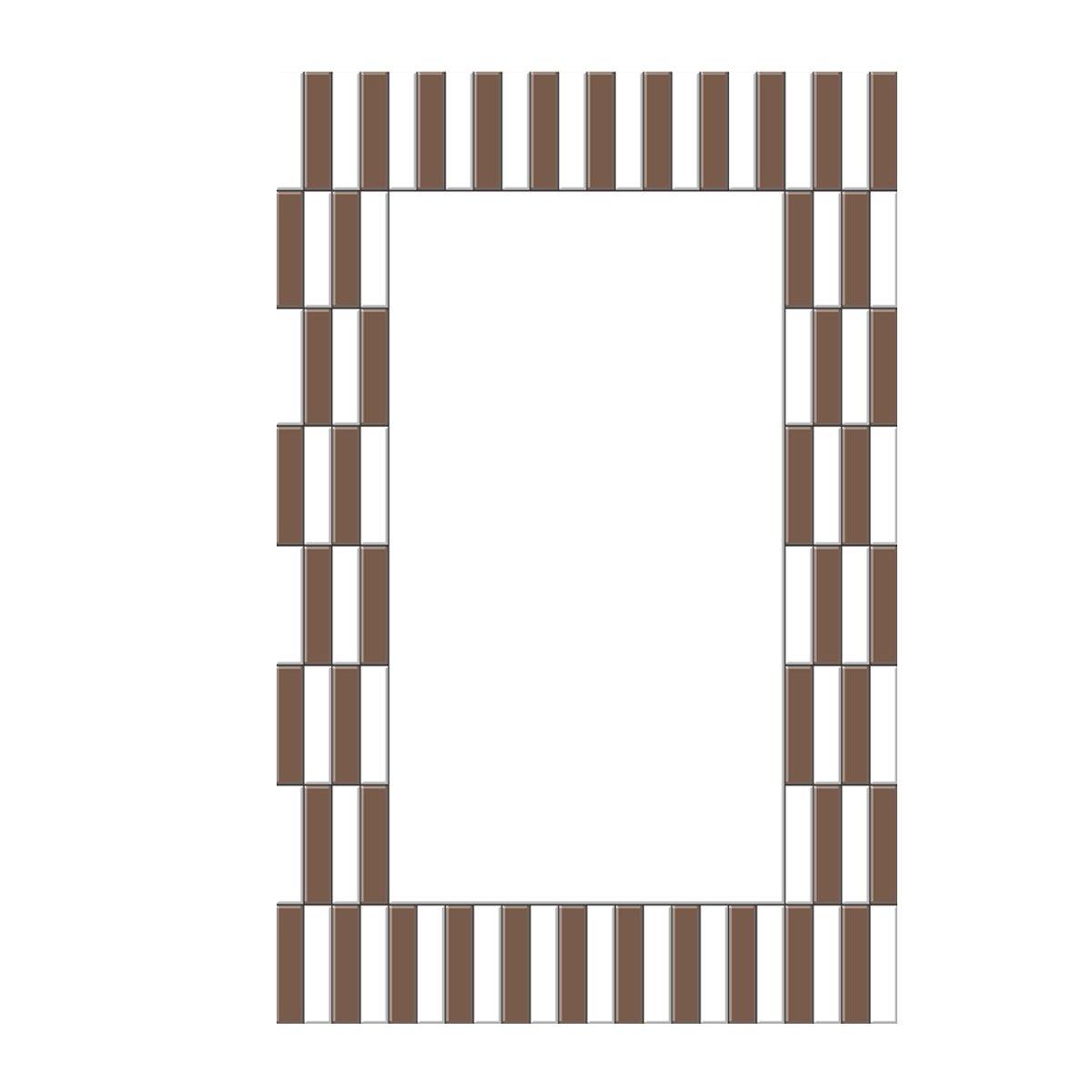 

Cord mirror brown/white 120x80x4 cm