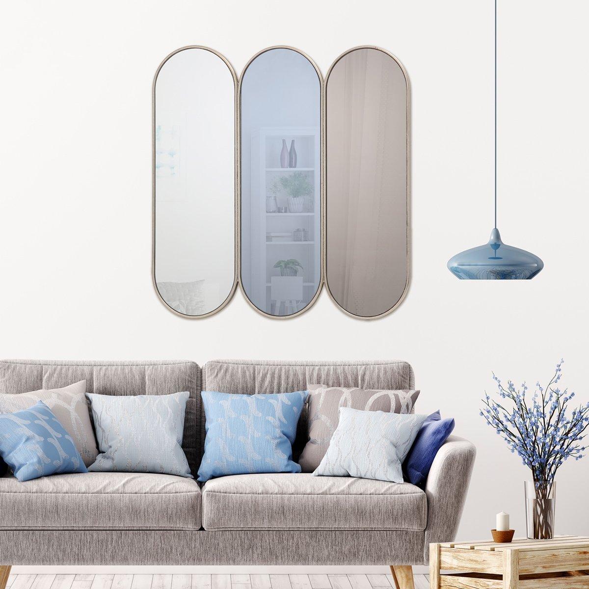 

Triplets mirror multicolor 90x90x1. 7 cm