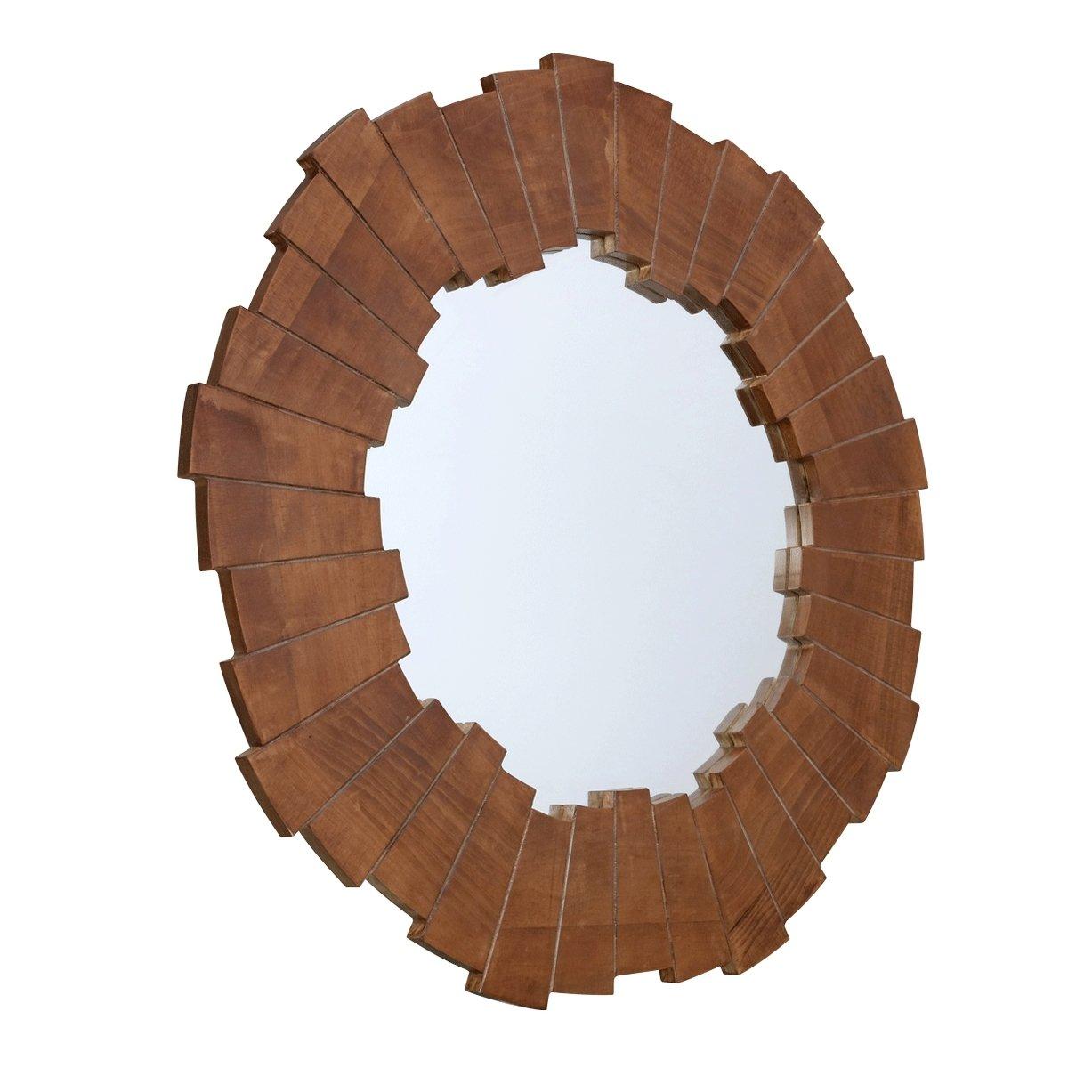 

Log flower mirror brown 80x80x2. 1 cm