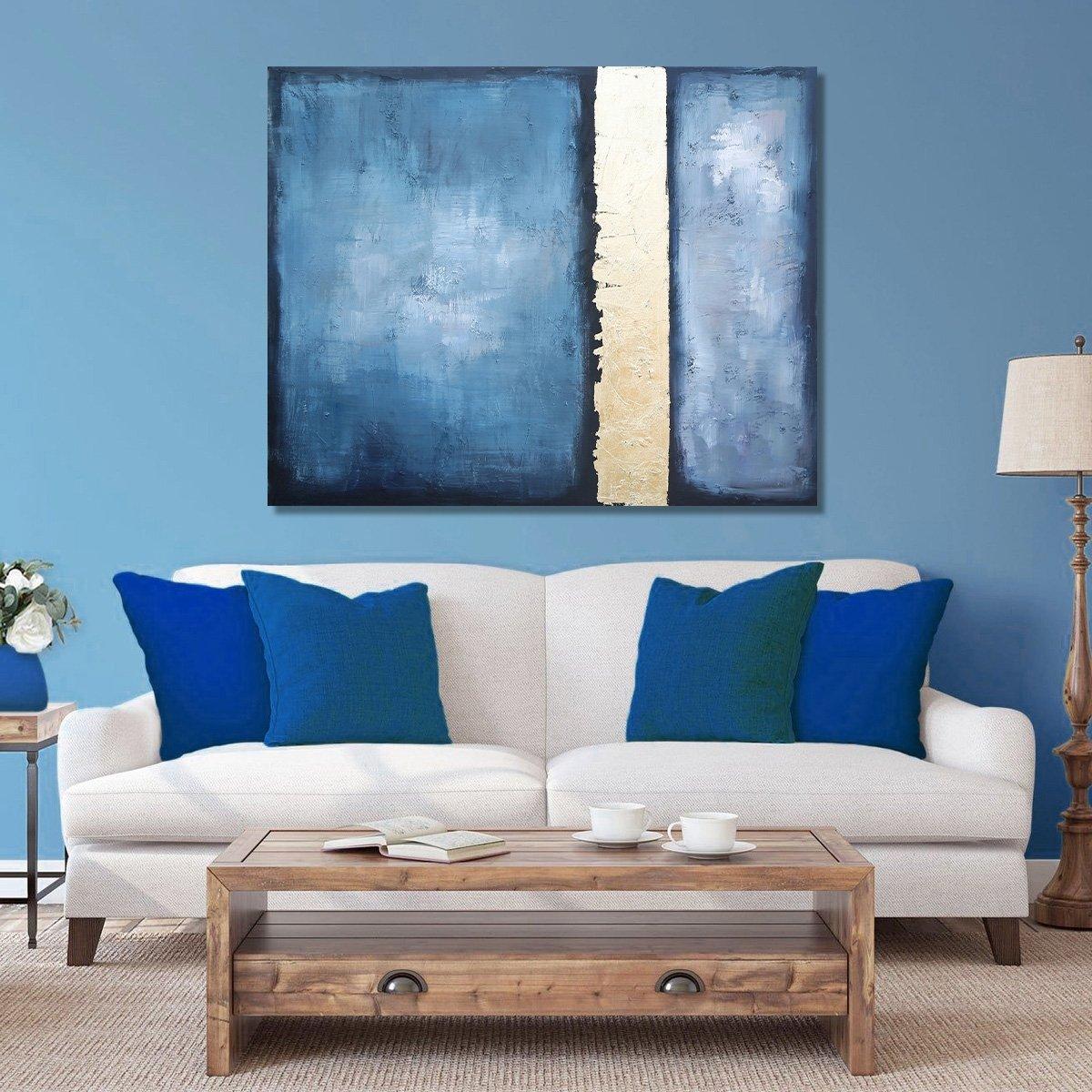 

Glam oil canvas blue 100x80 cm