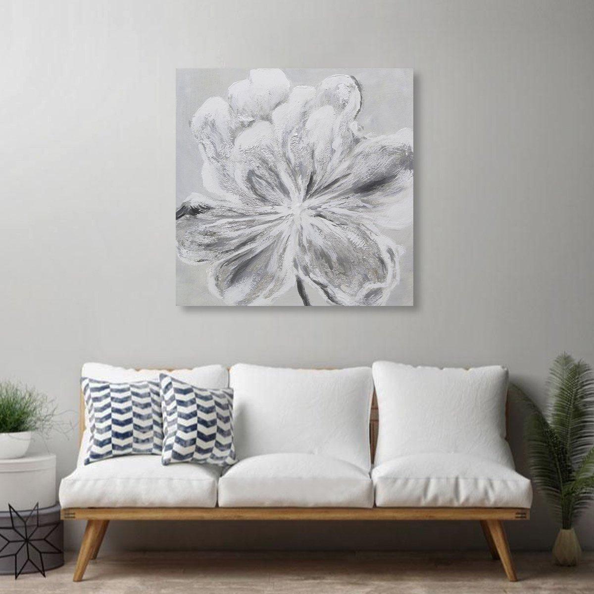 

Iris oil canvas grey 60x60 cm