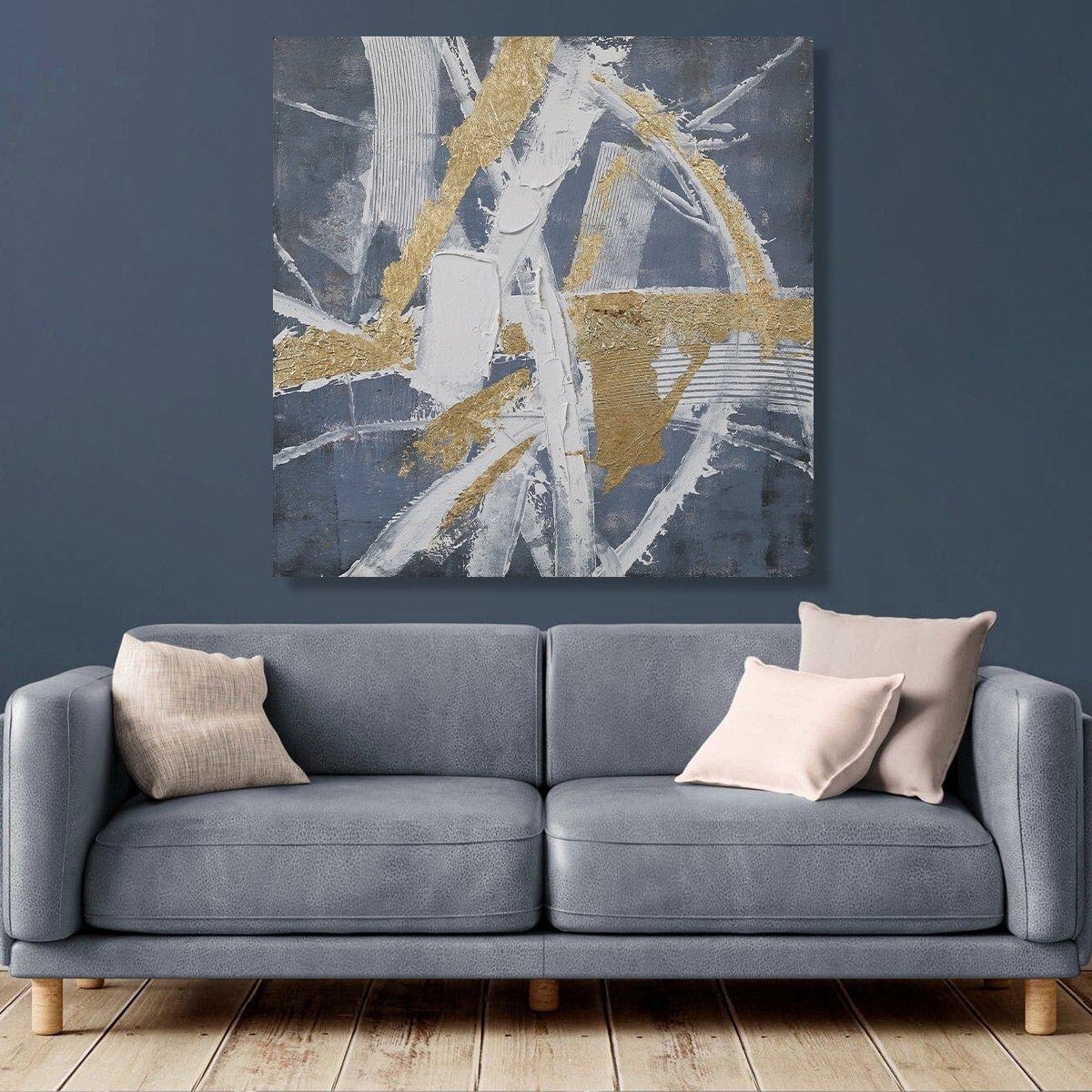 

Rock oil canvas grey 100x100 cm