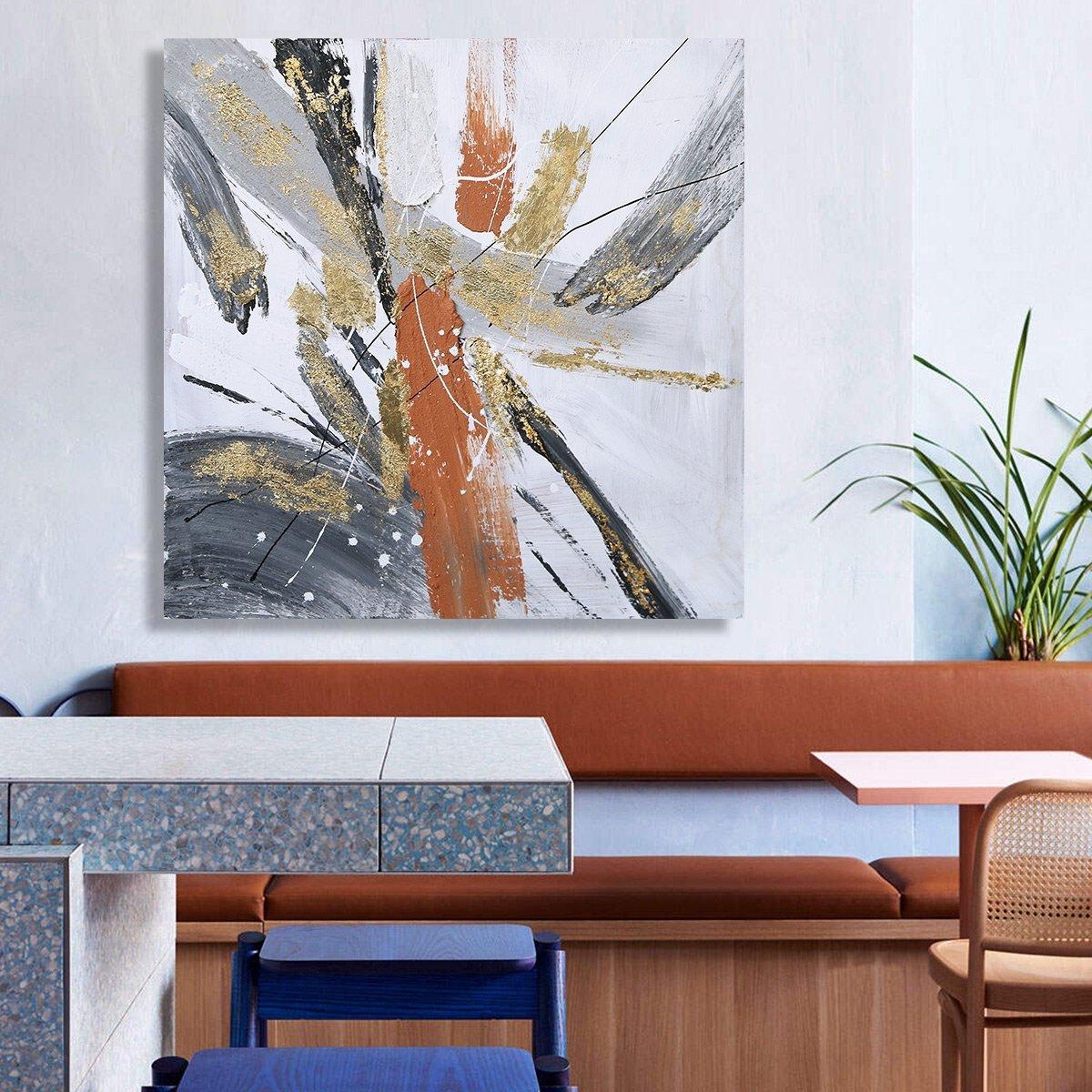 

Abstract oil canvas multicolor 60x60 cm