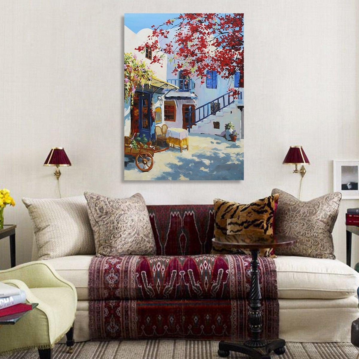 

Peace oil canvas blue 50x70 cm