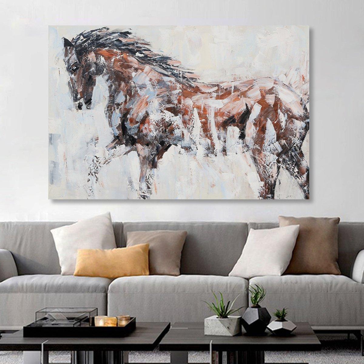 

Rider oil canvas grey 120x80 cm