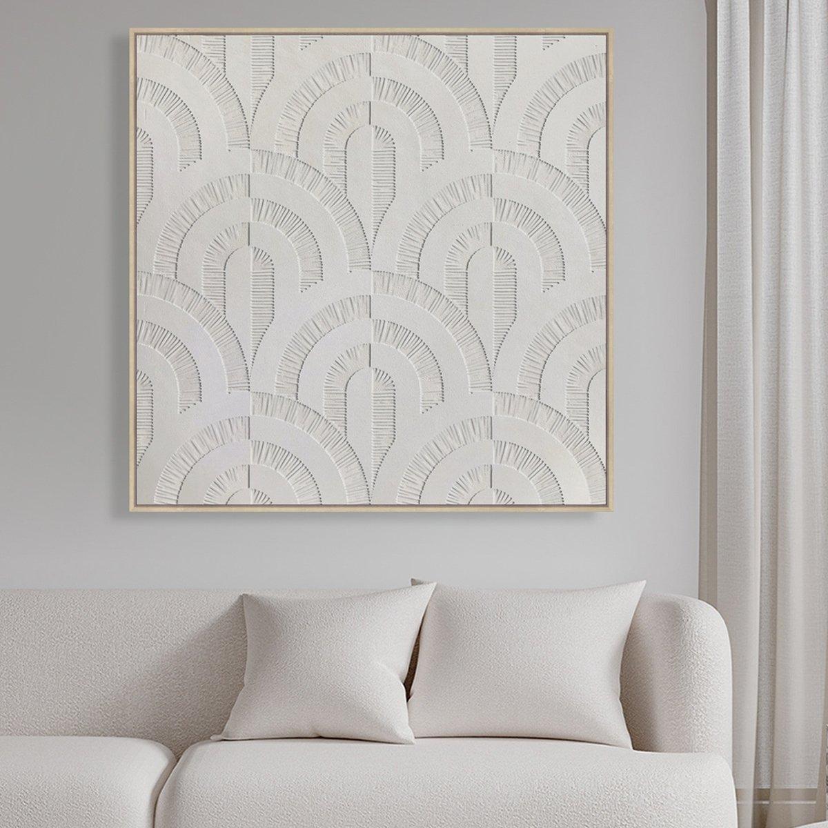 

Yasmin wall art white 100x100 cm
