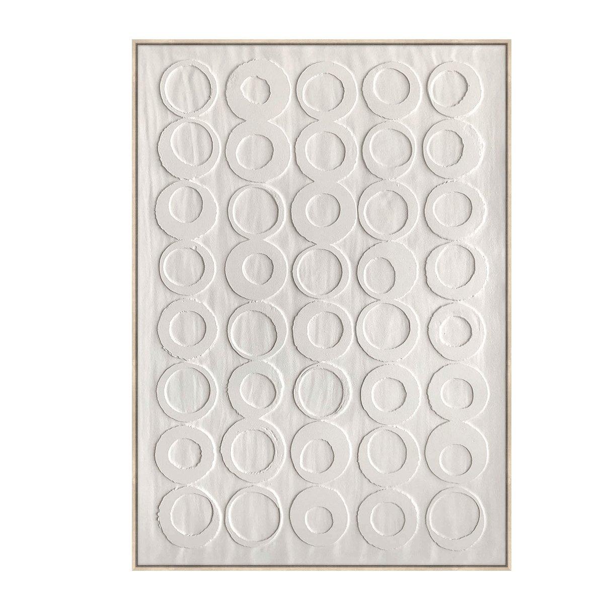 

October wall art white 75x100 cm