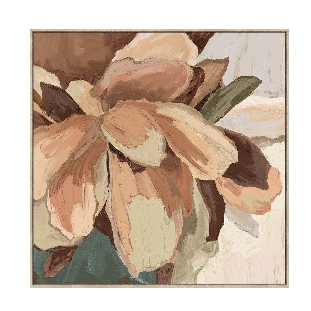 

Rosy framed art taupe 100x100 cm