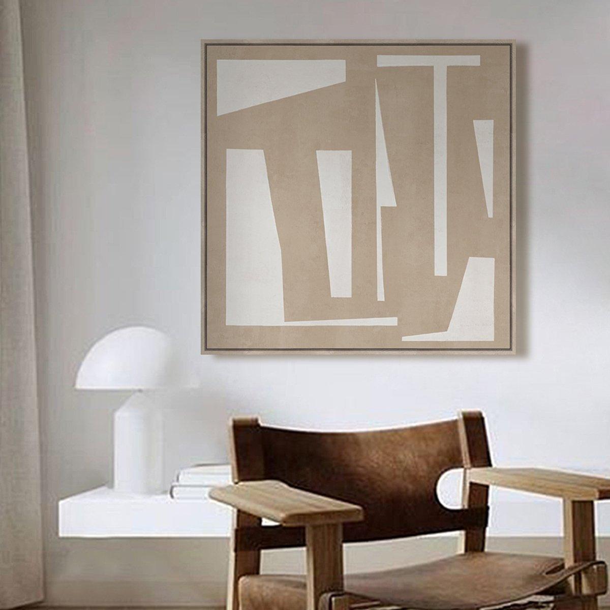 

Aligned framed art natural 80x80 cm