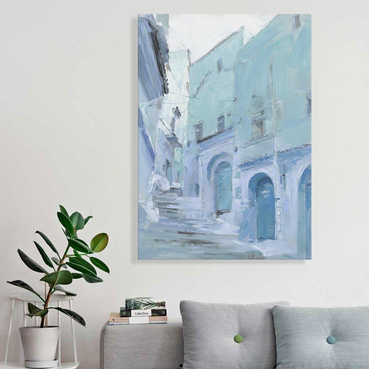 

Rhodes framed art blue 75x100 cm