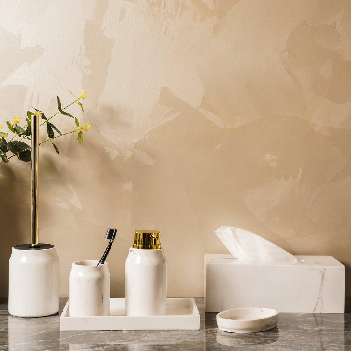 

Blanc toilet brush holder white